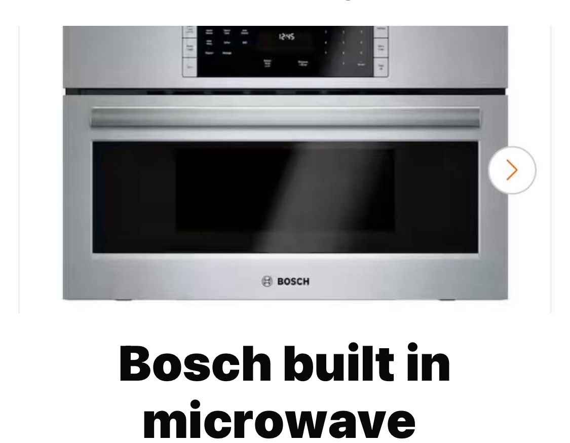 Bosch Built In Microwave Oven