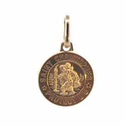Woman’s or Men’s 14k Yellow Gold Saint St. Christopher Medal Pendant for Necklace GP3128547