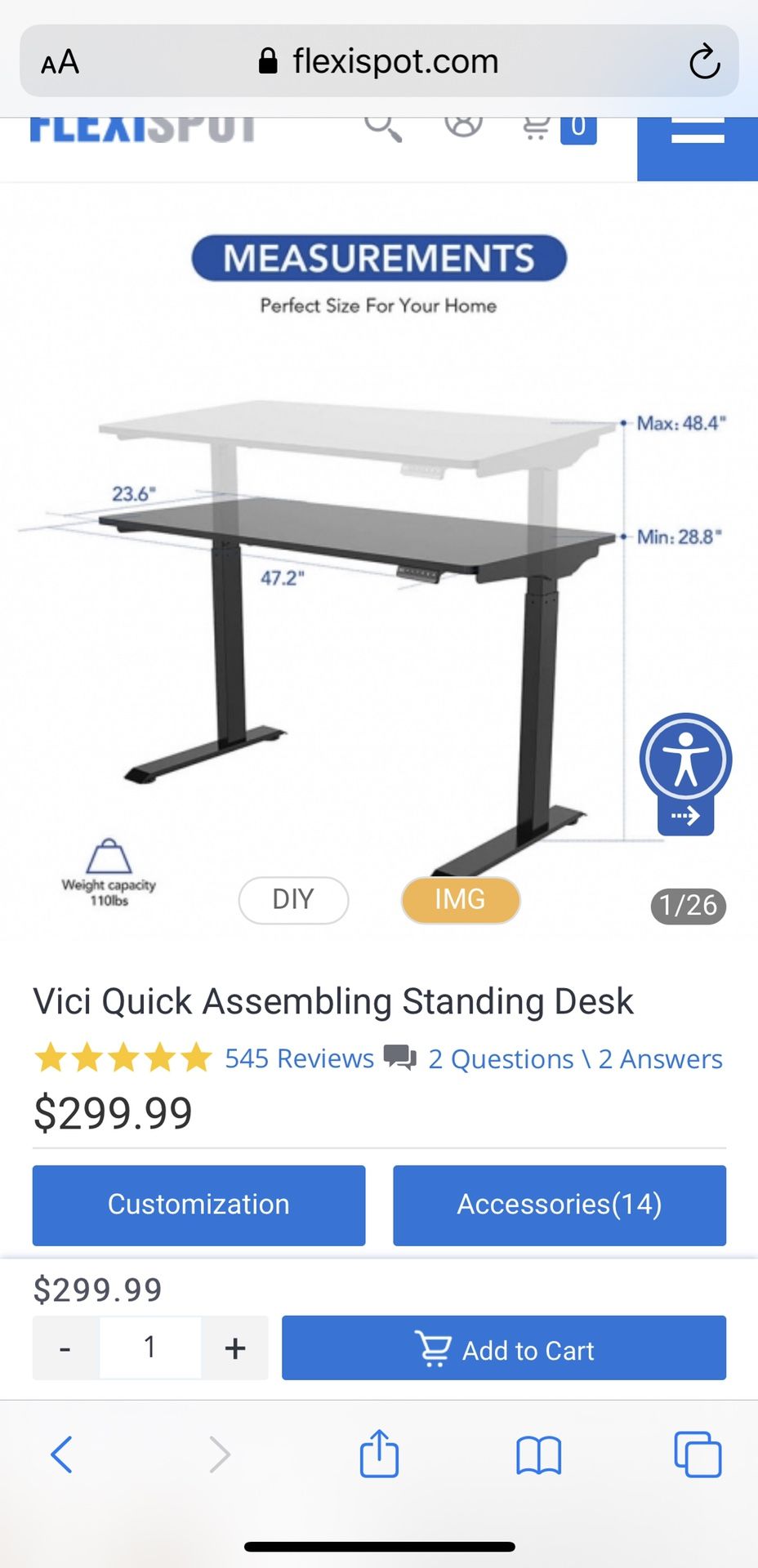 Brand new standing desk