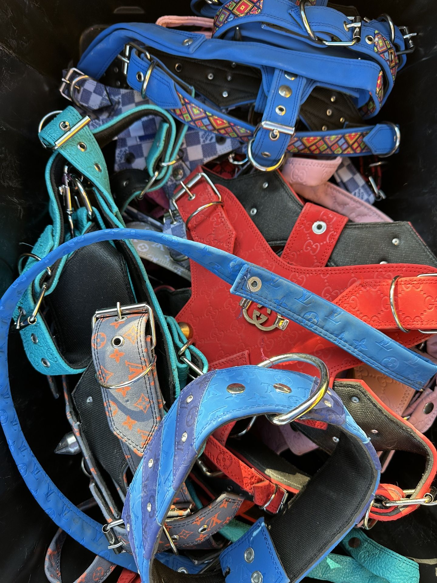 Dog Collars And Harnesses with Leashes 