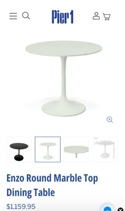 PIER1.  36” Round Marble Top Dining Table