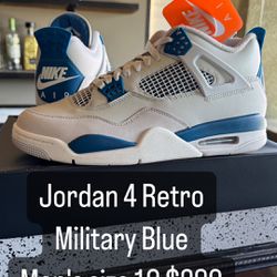 Jordan 4 Retro Military Blue Men's 10