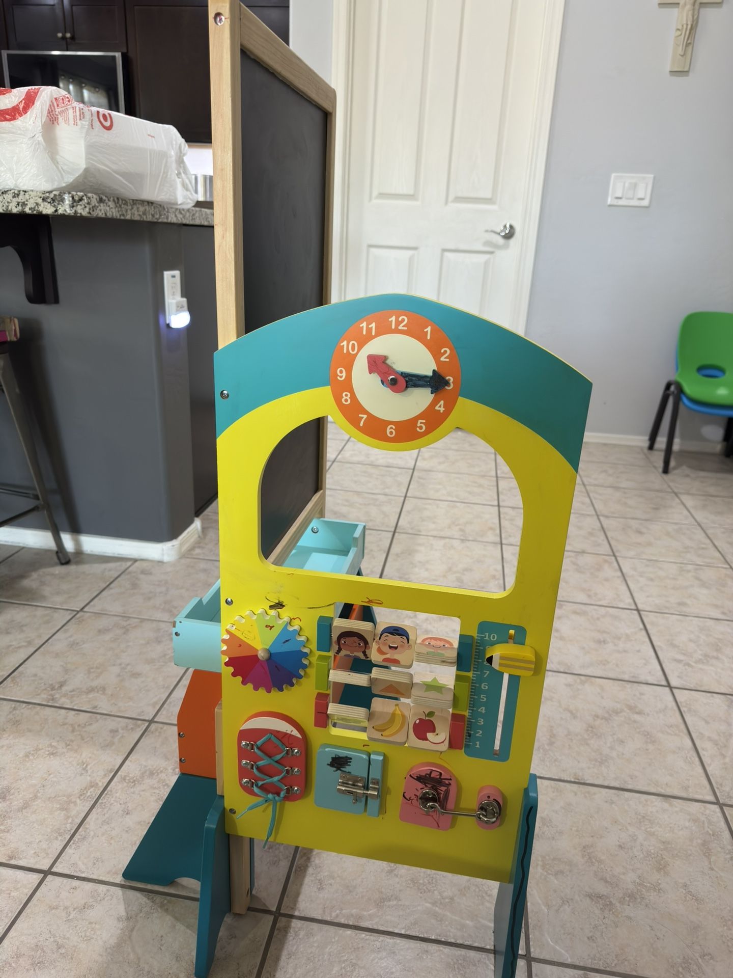 Wooden Activity Center With Magnets