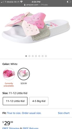 New jojo siwa sandals size 2