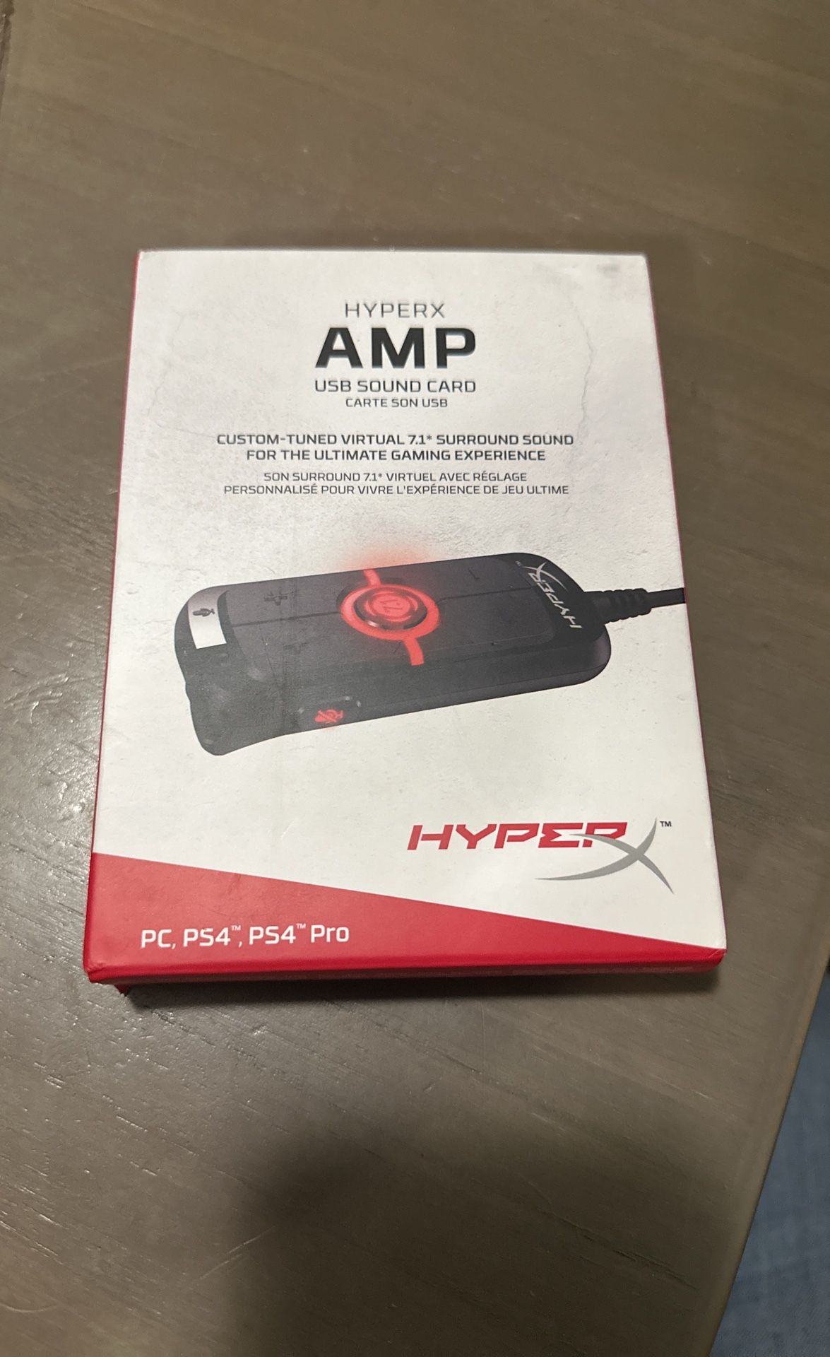HyperX Amp USB Sound Card - Virtual 7.1 Surround Sound - Works with PC/PS4 - Plug and Play Audio Upgrade for Stereo Headsets (HX-USCCAMSS-BK)