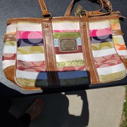 Colorful, Brown Leather COACH