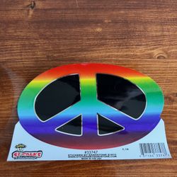 New Rainbow Peace Sign Sticker