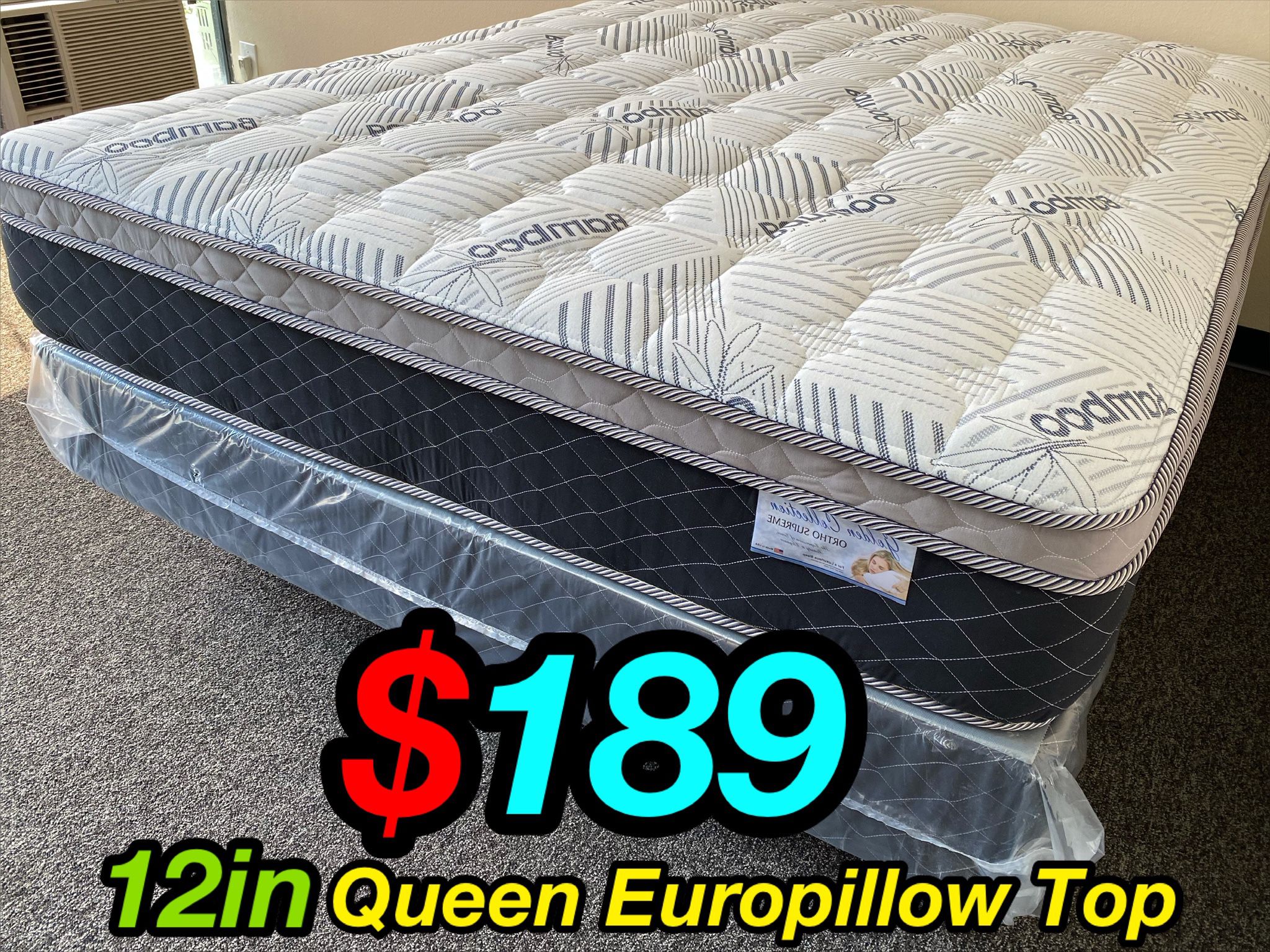 12in Queen Oasis Thermo Jumbo Pillow Top Mattress 