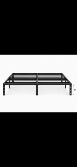 Black Metal Platform Bed Frame cal king