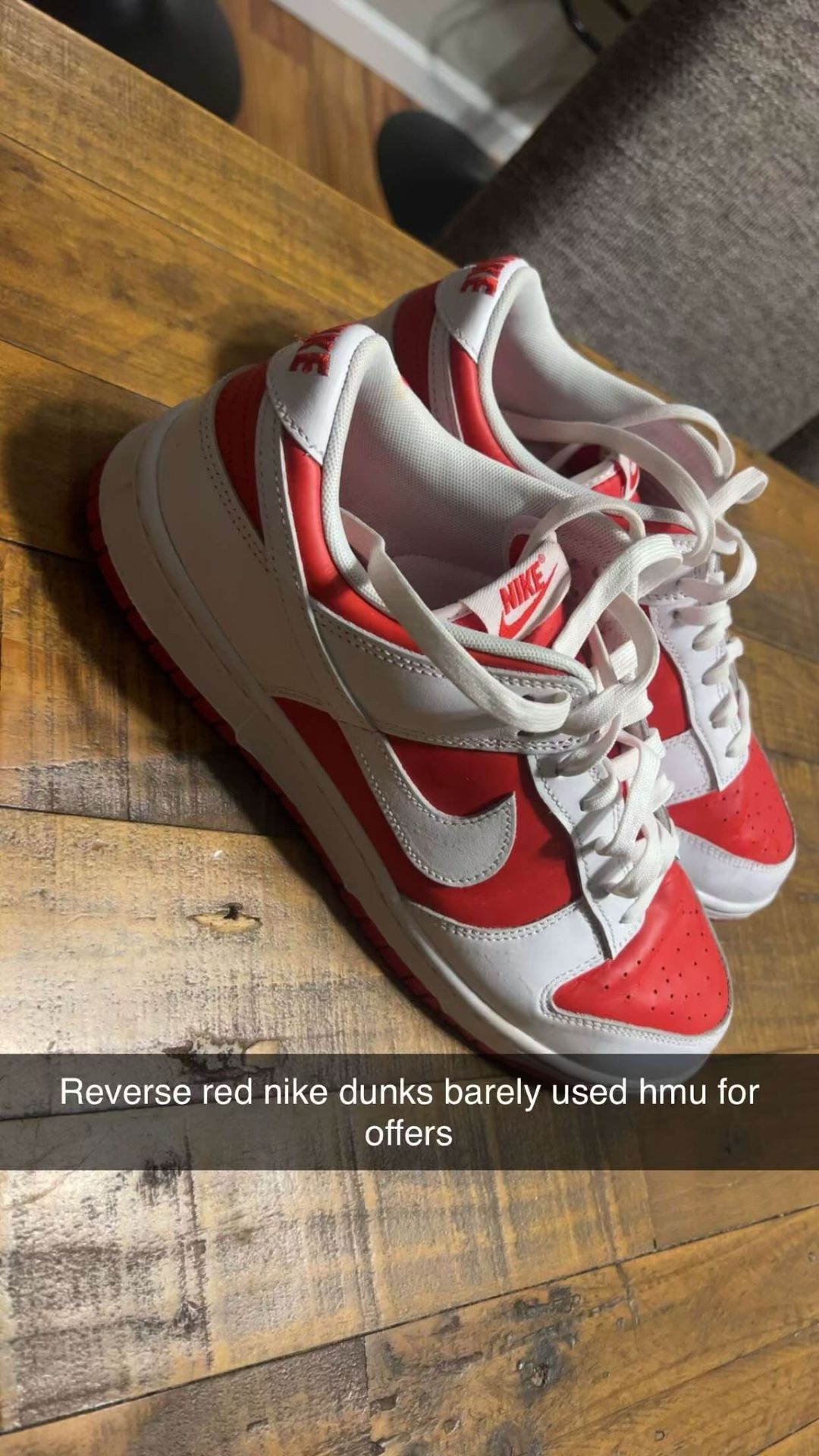 Red Nike Dunks Size 12