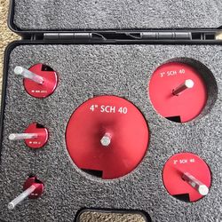 6pcs PPRK6 Plastic Pipe Reamer Set - High-Speed Steel Blades for SCH40, ABS & CPVC Pipes 