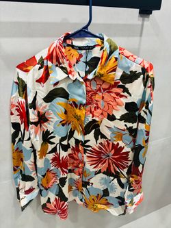 Zara Floral Button-Up Shirt