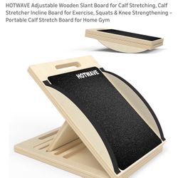 HOTWAVE Adjustable Wooden Slant Board for Calf Stretching