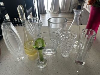 Vintage Crystal glass vases