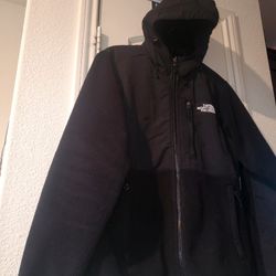 The North Face Womens size Medium Full Zip Fleece Liner Polartec Black Hooded 