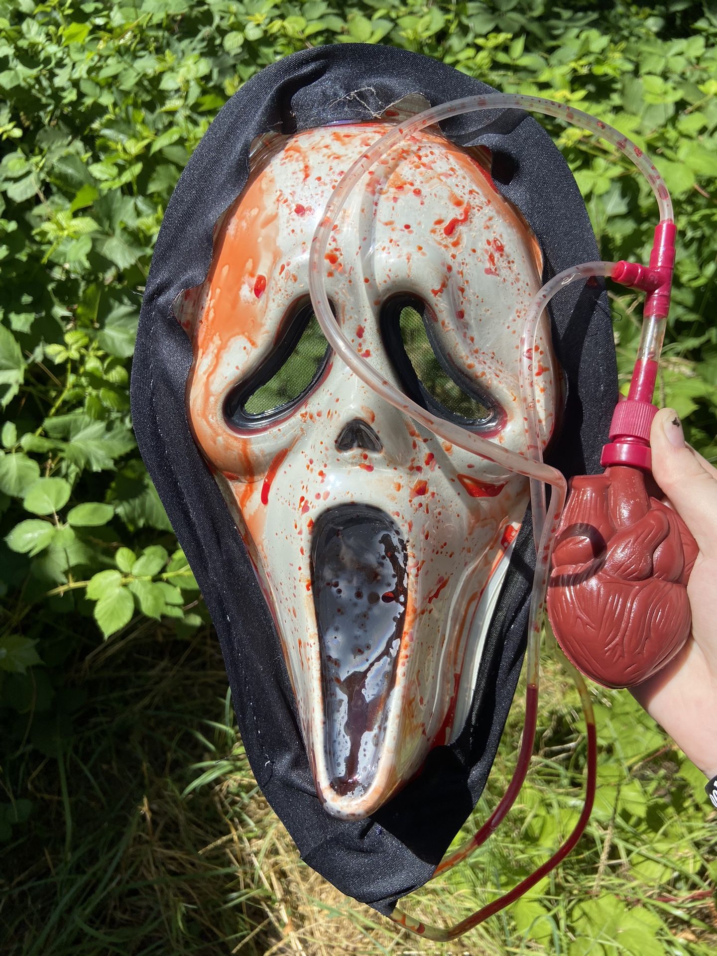 Scream Bleeding Halloween Mask W/ Pump