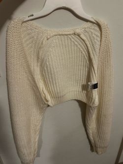 cropped knit sweater