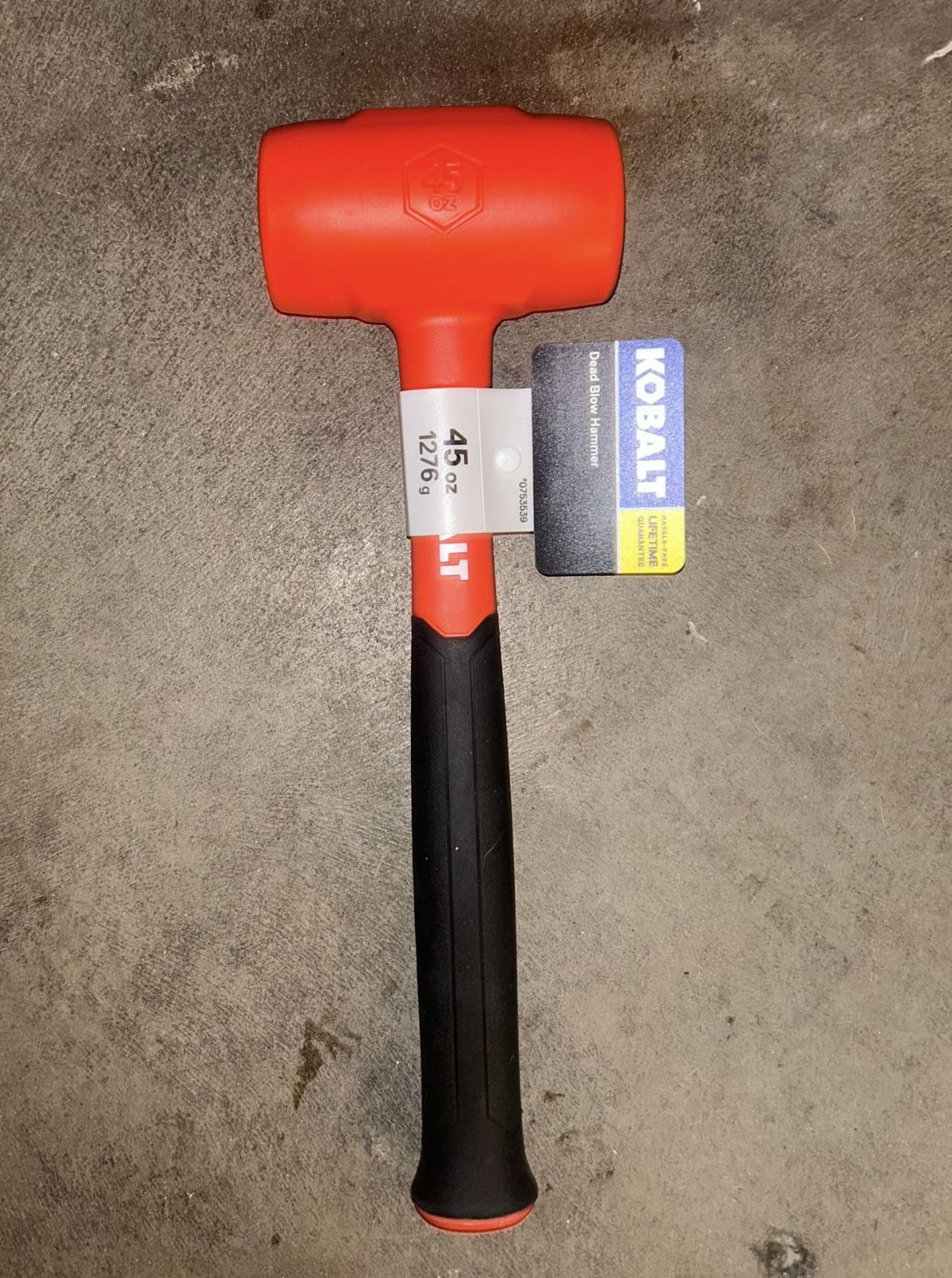 Brand New Kobalt 45-oz Smoothed Face Rubber Dead Blow Hammer