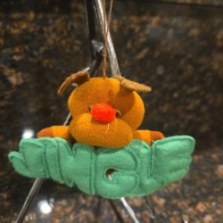 Vintage Felt Reindeer Ornament – Made in Hong Kong