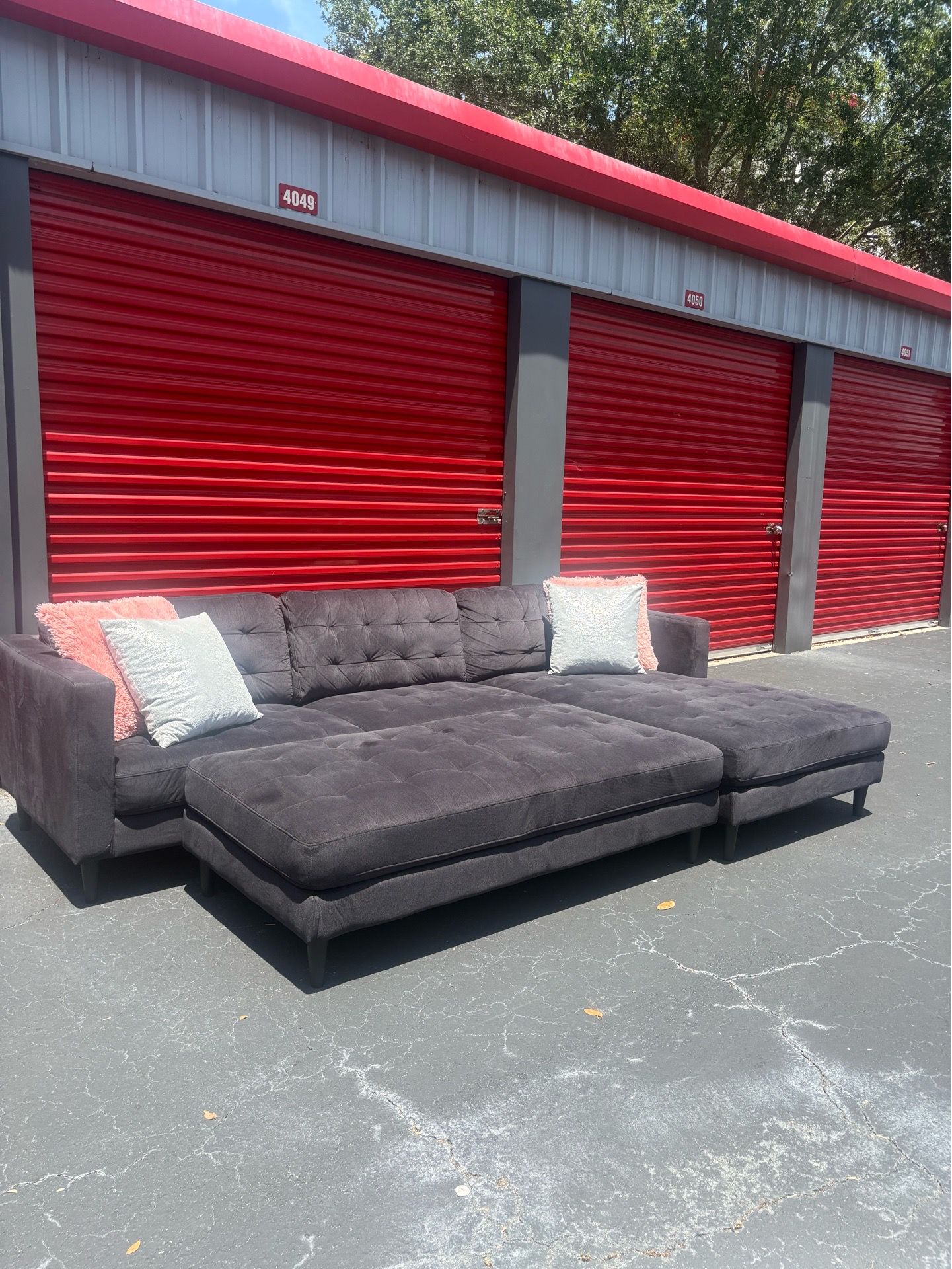 Black City Furniture Sectional Couch - FREE DELIVERY