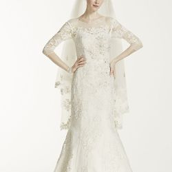Oleg Cassini Wedding Gown, Veil, Shoes, And Tierra