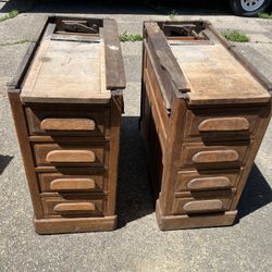 Antique Oak Desk Ends/ Bases