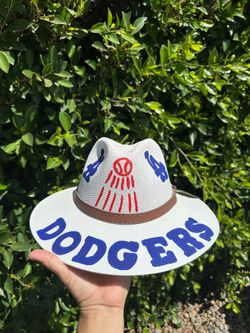 Hand painted Dodgers men’s hat
