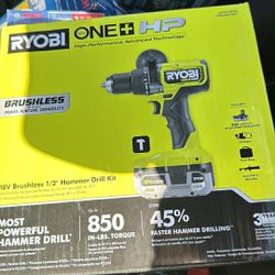 Ryobi Hammer Drill Kit And Extra Battery Pack
