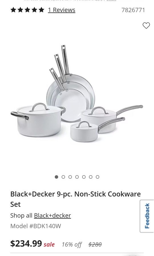 Black+Decker 9-pc. Non-Stick Cookware Set