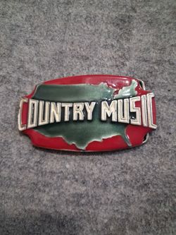 Vintage country music belt buckle 1980