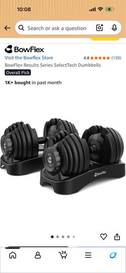 Sealed in box never opened Bowflex adjustable dumbbells