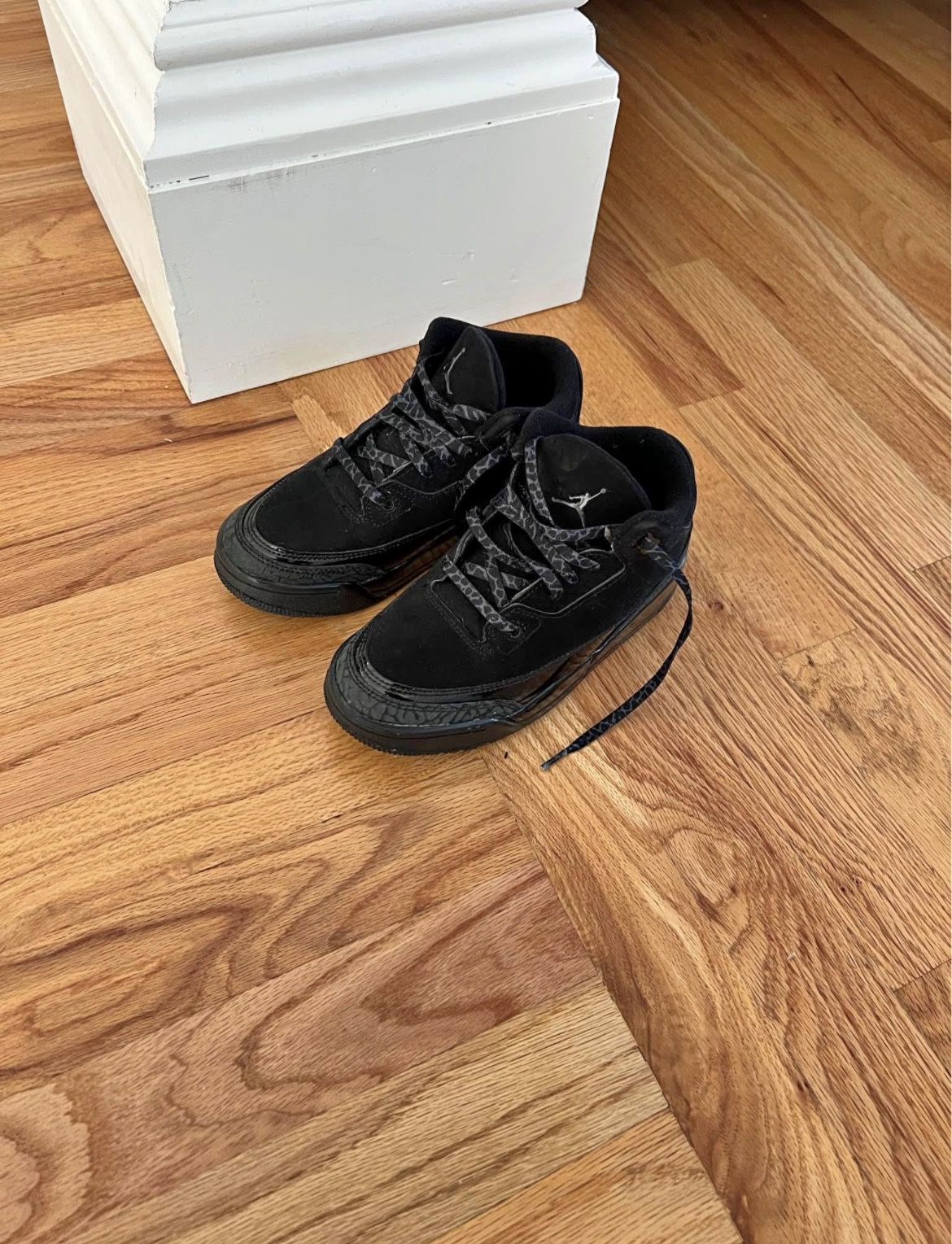 Jordan Black cat 3s grade school sneakers
