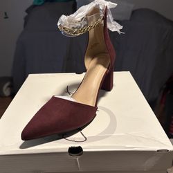 Size 12 New Never Worn  Wine Color  Shoes 