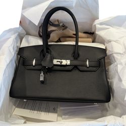 Hermès Shoulder Birkin Light 29 Bleu Abysse Evercolor Silver Hardware