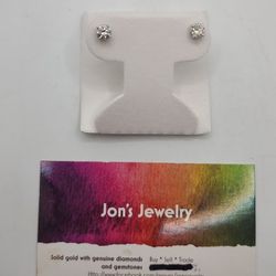 *NEW* 14k Gold 1.11ctw VS1 H-I Diamond Screwback Earrings