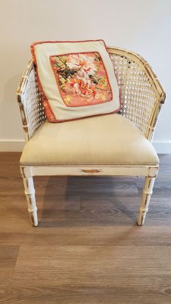 Vintage Cane Barrel Chair