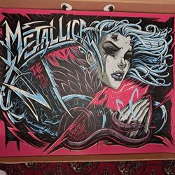 Metallica Memorbilia Poster #295/400 June 7th 2017. Signed By Artist Hard To Find