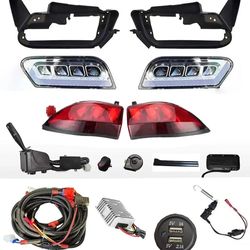 Dr.Acces Golf Cart LED Light Kit for Club Car Tempo Golf Carts with Complete LED Lighting and Signal light,USB Charging, with 12V-10A DC Converter