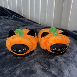 Kitty Halloween Slippers