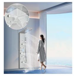 Rainfall showerhead shower tower