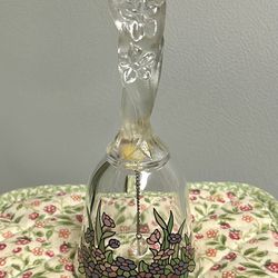 Avon Floral Fantasy 24% Lead Crystal Glass Bell 6” 1992 Special Edition Vintage
