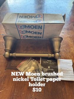 NEW Moen  Brushed Nickel Toilet Paper Holder $10 - Corrales