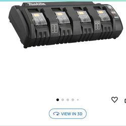 Makita DC18SF 18V Lithium-Ion Rapid Optimum 4-Port Charger, 1-Pack,Black