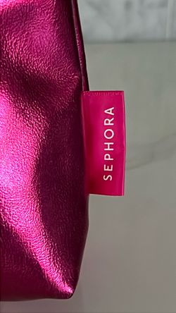 Sephora Metallic Pink Makeup Bag