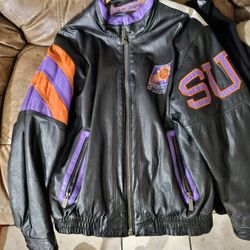 Phoenix Suns Vintage Leather Starter Jacket
