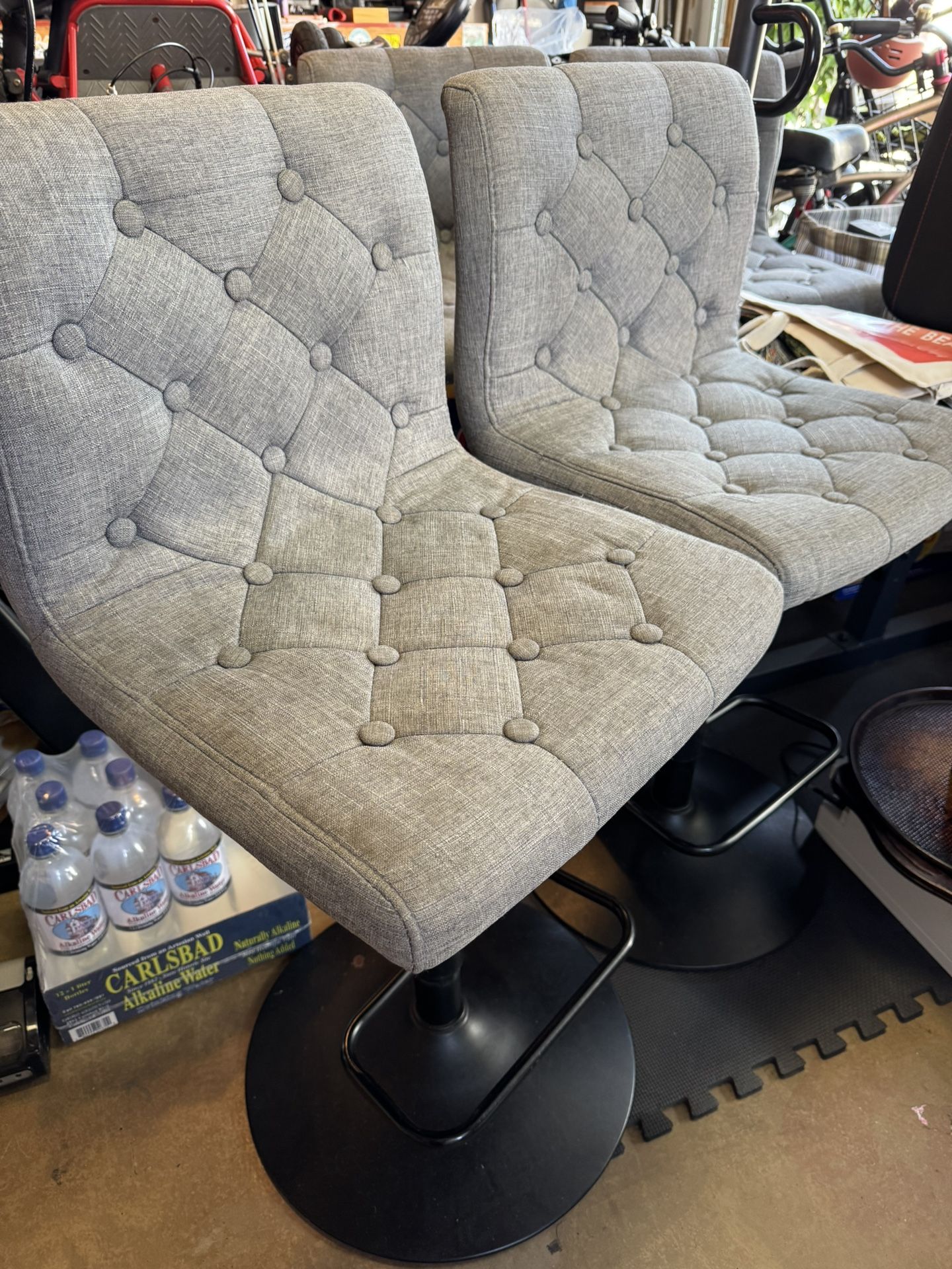 4 Upholstered Bar Stools 