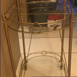 Vintage Brass Bar Cart