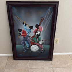 J Kendall, Jazz Musicians On Oil Canvas