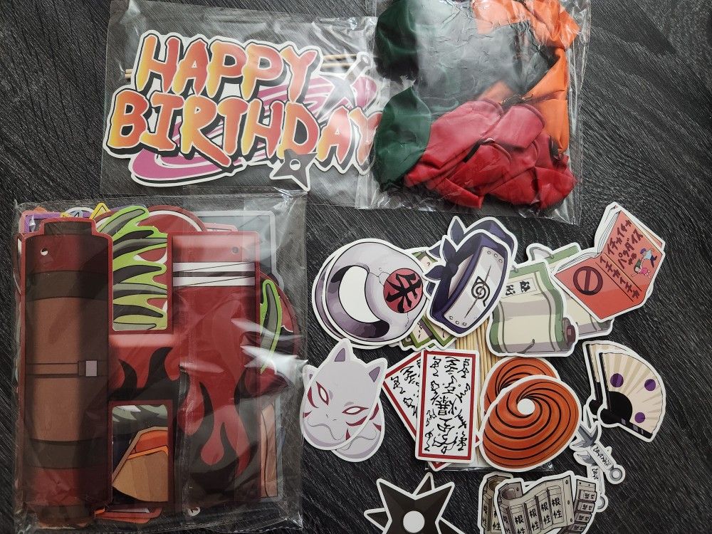 Naruto birthday supplies $7