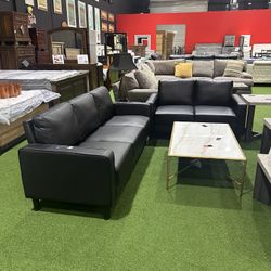 Black Couch And Loveseat Set 